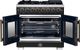 FORNO® Capriasca Series Alta Qualita 36" Black Pro Style Dual Fuel Range-3