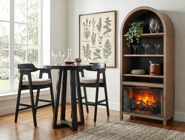 Sunny Designs™ Wren Gray/Umbra Black Bar Stool-1