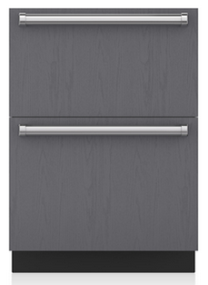 Front view of the Sub-Zero® Designer Series 24" 4 Cu. Ft. Panel Ready Refrigerator Drawers