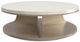 Caracole® Braces Ivory Craze Top Cocktail Table with Brushed Gold/Dry Martini Base -2