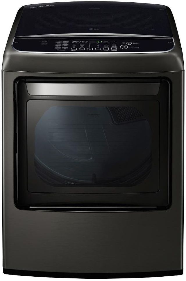 LG 7.3 Cu. Ft. Black Stainless Steel Front Load Electric Dryer-0