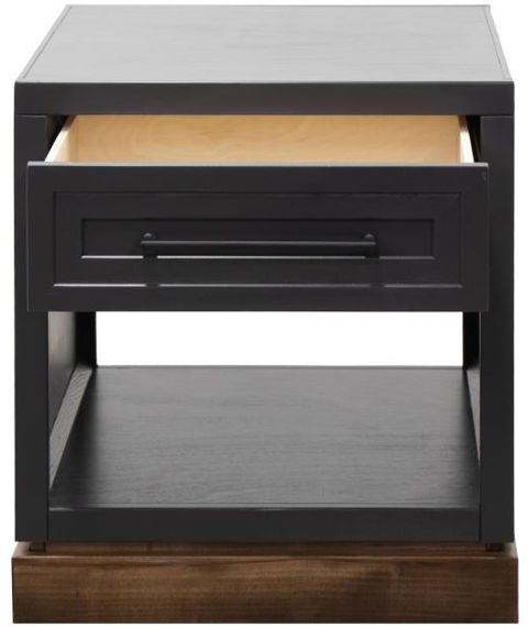 Legends Home Nora Seal Skin End Table with Whiskey Base-4