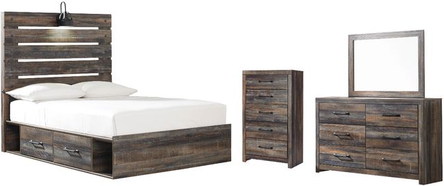 Signature Design by Ashley® Drystan 4-Piece Brown Full Panel Storage Bedroom Set-0