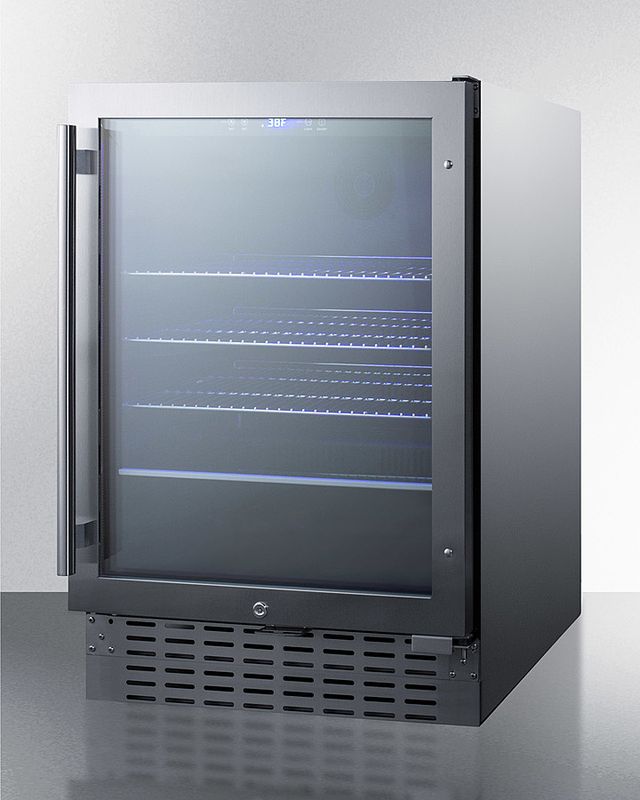 Summit® 24" 4.2 Cu. Ft. Stainless Steel Beverage Center-1