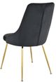 Mazin Furniture Plumeria Black/Gold Dining Side Chair -3