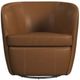 Elements International Vito Pebble Tan Swivel Chair-3