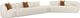 TOV Furniture Fickle 4-Piece Cream Right Arm Facing Modular Sectional-3