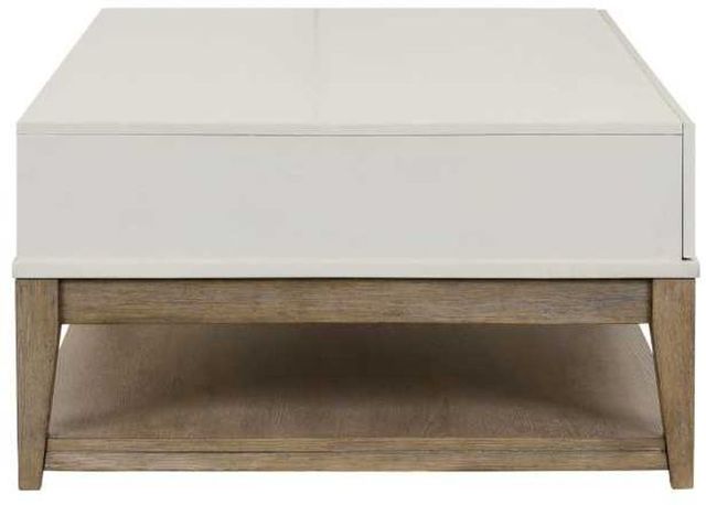 Liberty Furniture Berkley Square Linen Cocktail Table with Khaki Base-3