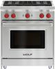 Wolf® 30" Stainless Steel Pro Style Natural Gas Range-0