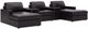 Signature Design by Ashley® ModMax II 5-Piece Black U-Shape Sectional with Chaise and Audio Consoles-0