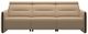 Stressless® by Ekornes® Emily Beige Manual Reclining Sofa with Wood Base-1
