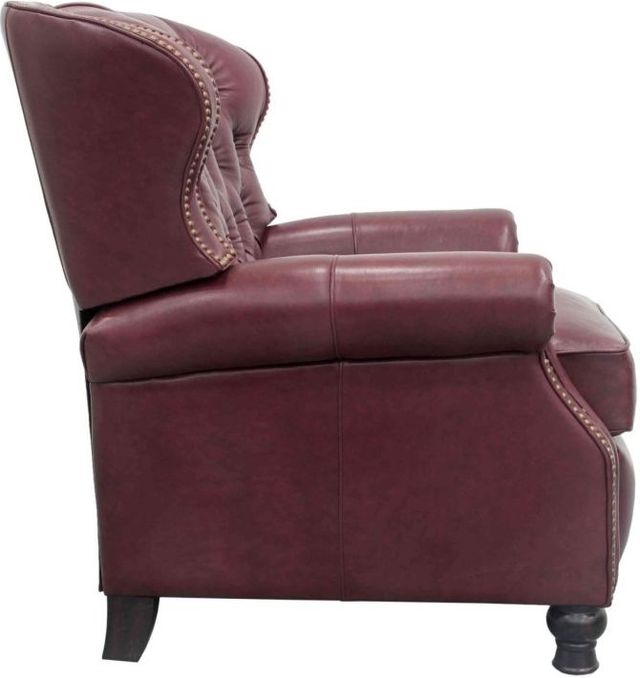 BarcaLounger® Presidential Shoreham Wine Leather Manual Recliner-3