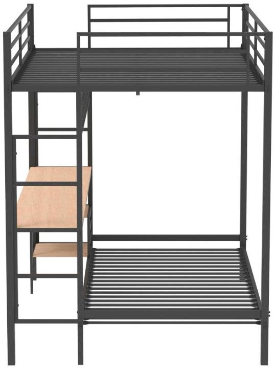 Coaster® Campus Matte Black Youth Twin Bunk Beds-1