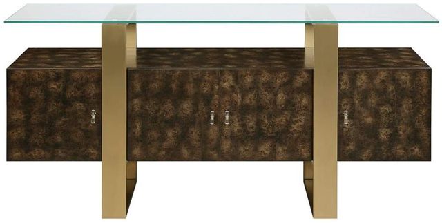 ACME Furniture Mabyn Antique Brown/Brass Console Cabinet-3
