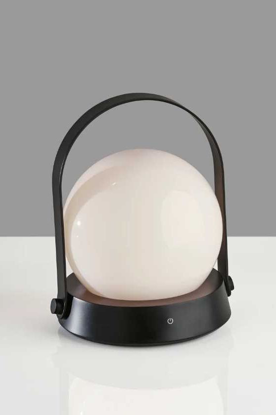 Adesso® Millie Black LED Table Lantern-1