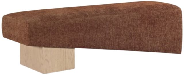 Meridian Furniture Alora Cognac/Natural Upholstered Bench-0