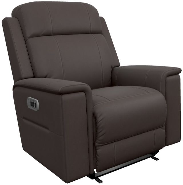 La-Z-Boy® Ace Chocolate Leather Power Wall Recliner with Headrest and Lumbar-0