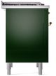 Ilve® Nostalgie II Series 36" Emerald Green Pro Style Dual Fuel Range-3