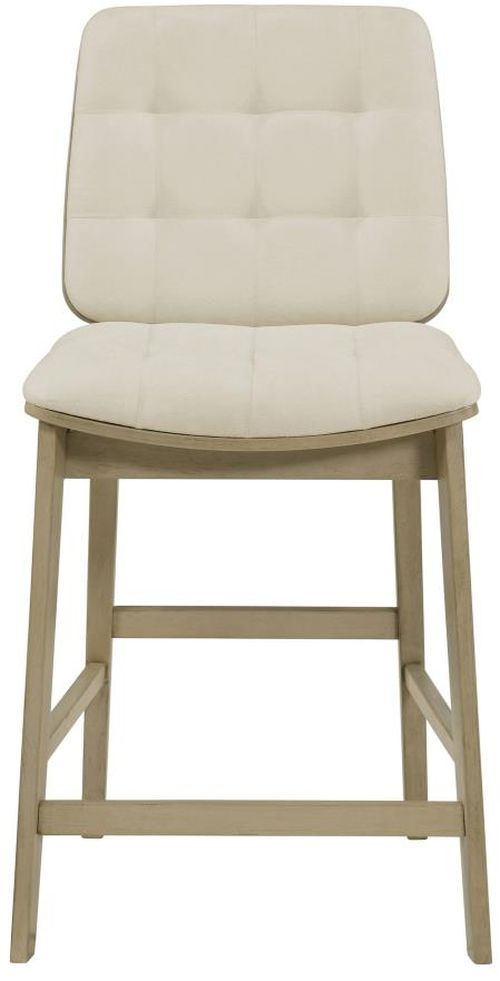 Coaster® Redbridge 2-Piece Cream/Natural Oak Upholstered Counter Stool Set-4