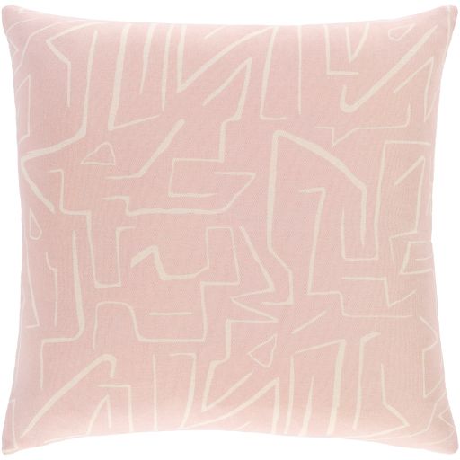 Surya Bogolani Pale Pink 20"x20" Toss Pillow with Down Insert-0