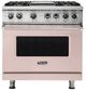 Viking® 5 Series 36'' Blush Pro Style Dual Fuel Range-0
