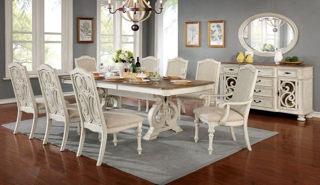 Furniture of America® Arcadia 2-Piece Off-White Side Chair Set-1