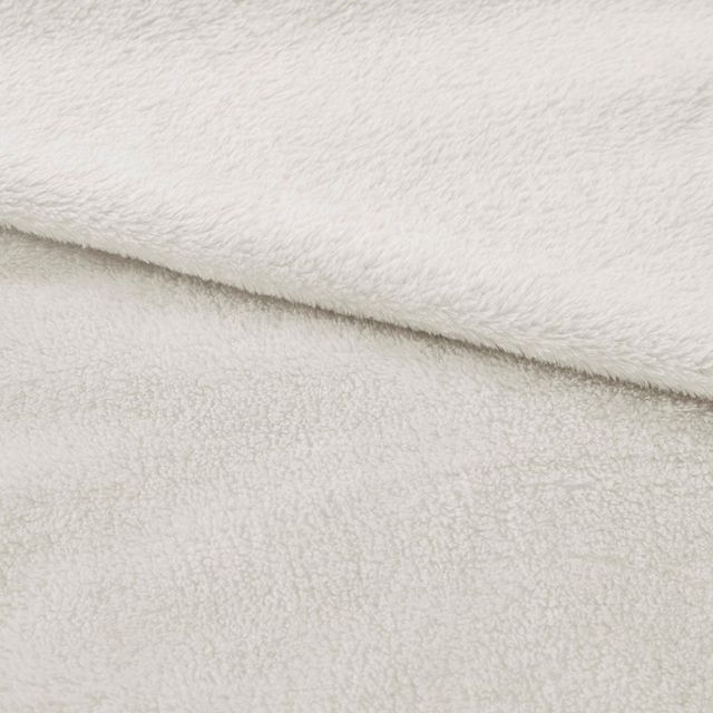 Olliix by Clean Spaces Antimicrobial Plush Ivory Full/Queen Blanket-1
