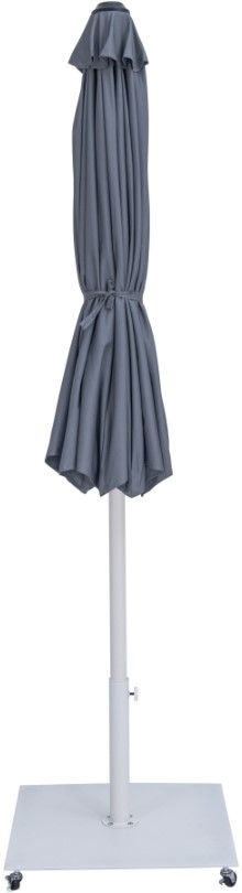 Meridian Furniture Fiji Gray/Matte White Aluminum Outdoor Patio Umbrella and Base-1