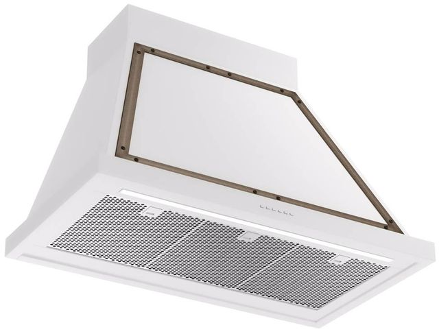 Ilve® Nostalgie II Noblesse 36" White Wall Mounted Range Hood with Burnished Trim-1
