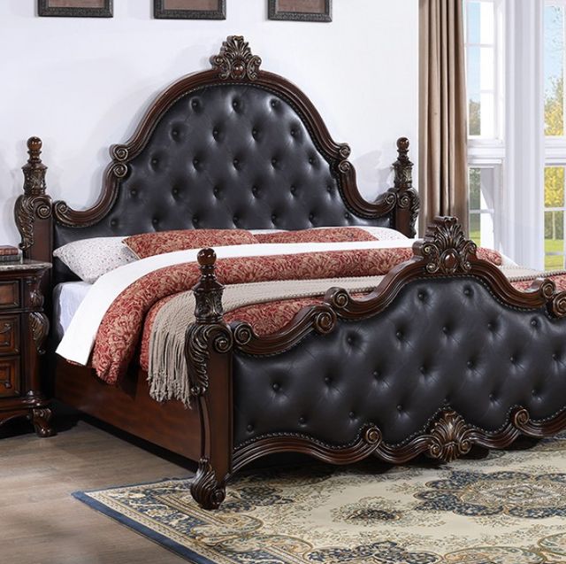 Furniture of America® Cremona 4-Piece Dark Cherry Queen Bedroom Set-1