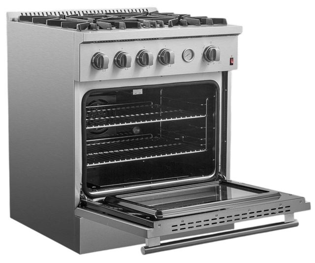 FORNO® Marco 30" Stainless Steel Pro Style Gas Range-3