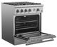 FORNO® Marco 30" Stainless Steel Pro Style Gas Range-3