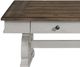 Intercon Drake French Oak Coffee Table with Rustic Gray Base-2