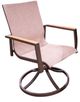 Signature Design by Ashley® Carmel Highlands Brown/Dark Brown Wooden Outdoor Sling Swivel Chair-0