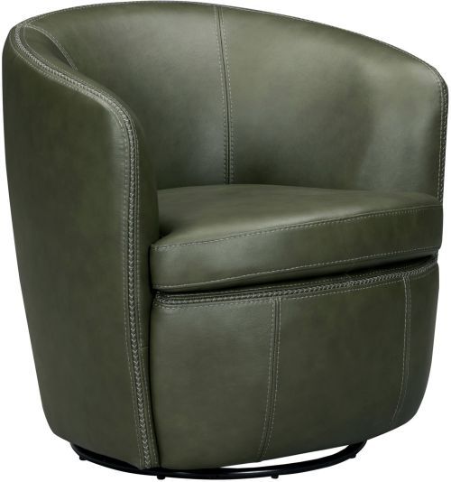 Parker House® Barolo Lyric Sage Leather Swivel Chair-0