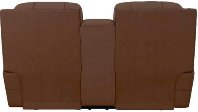La-Z-Boy® Dorian Mocha Leather Manual Reclining Loveseat with Console-4