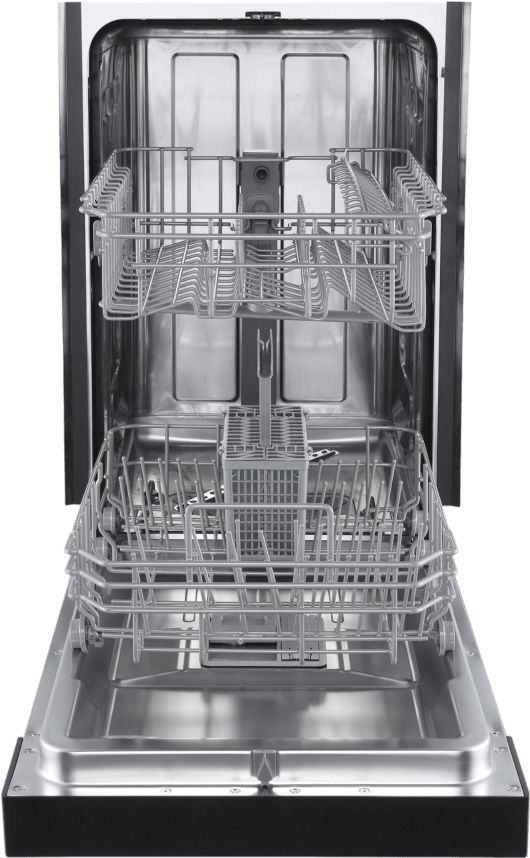 FORNO® Polo 18" Black Front Control Built In Dishwasher-1