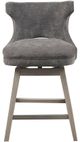 Olliix by Madison Park Emmett Charcoal 25.75" Swivel Counter Stool-0