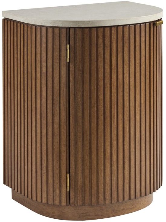 Lexington Home La Costa Aviara Brown Demilune Nightstand-0