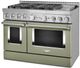 KitchenAid® 48" Avocado Cream Smart Pro Style Gas Range with Griddle-2