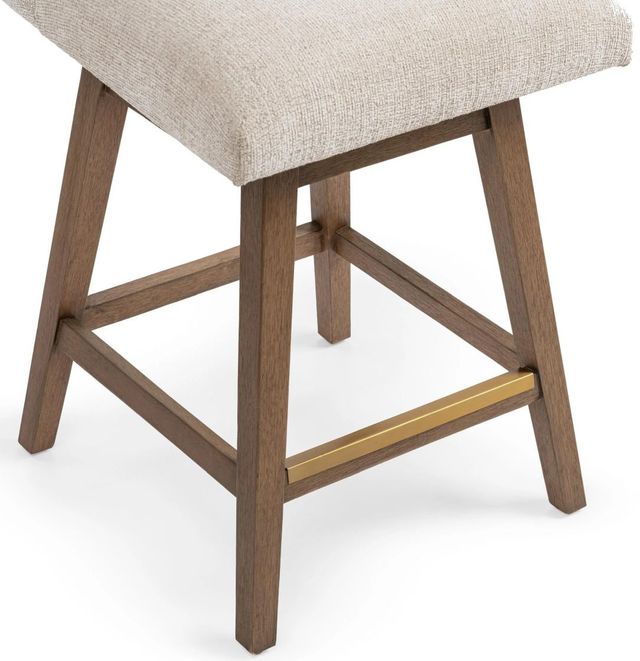 Classic Home Ava Vanilla Oat Swivel Counter Stool-4
