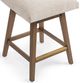 Classic Home Ava Vanilla Oat Swivel Counter Stool-4