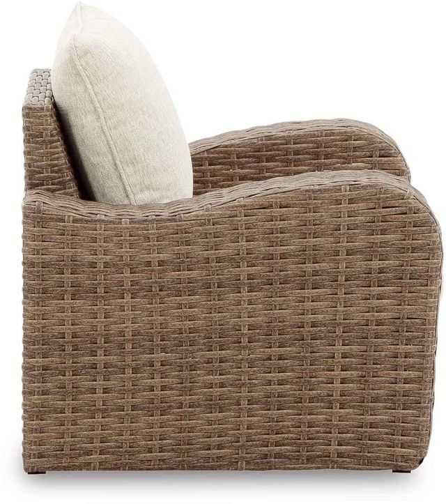 Signature Design by Ashley® Sandy Bloom Beige Outdoor Lounge Chair with Cushion-2