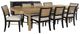 Coaster® Arini 9-Piece Black/Sand Wash Extension Leaf Dining Table Set-0
