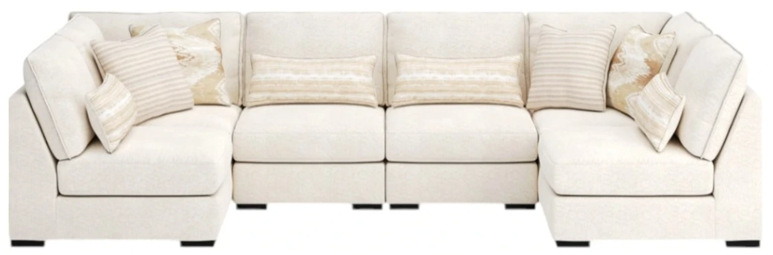Benchcraft® Donelson Creek 6-Piece Vanilla Modular Sectional
