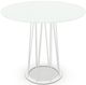 Amisco Customizable Calypso 42" White Glass Round Bar Table with 48" Tabletop -4