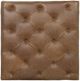 Flexsteel® Hamilton Medium Brown Ottoman with Brushed Brass Base-3