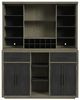 Elements International Jemma Dark Espresso/Light Gray Buffet and Hutch-2