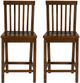 Linon Tory 2-Piece Walnut Counter Stool Set-3
