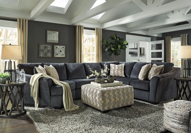 Signature Design by Ashley® Eltmann 3-Piece Slate Right-Arm Facing Sectional with Armless Loveseat and Cuddler-2